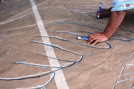 Projeto do tapete que será montado no alteamento da Praça Tiradentes. Criação: Ana Célia Teixeira