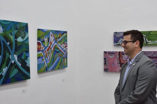 Bernardo Silviano Brandão Vianna visita Galeria de Arte Nello Nuno da FAOP | Foto | Filipe Barboza