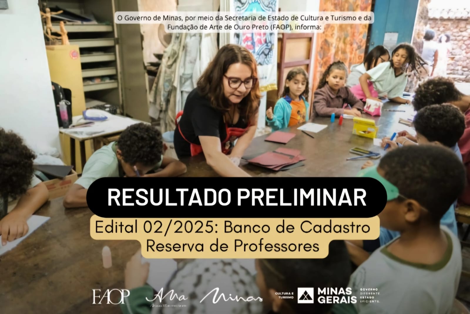 FAOP divulga resultado preliminar de processo seletivo para Cadastro Reserva de Professores