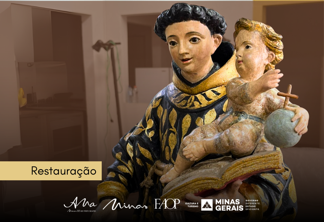 Faop entrega escultura restaurada de Santo Antônio à comunidade de Monsenhor Horta