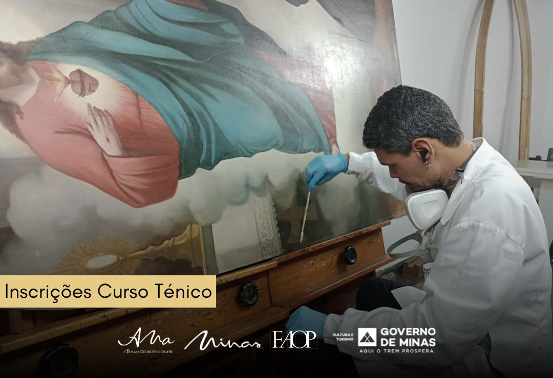 Últimos dias! Inscrições para o Curso Técnico em Conservação e Restauro da Faop terminam na próxima semana