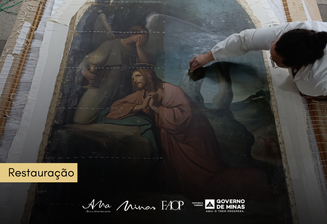 Estudantes da Faop finalizam restauração de obra do acervo da Basílica do Sagrado Coração de Jesus de Diamantina