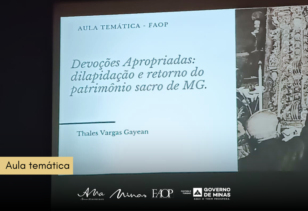 Ex-professor da Faop ministra aula sobre patrimônio sacro mineiro