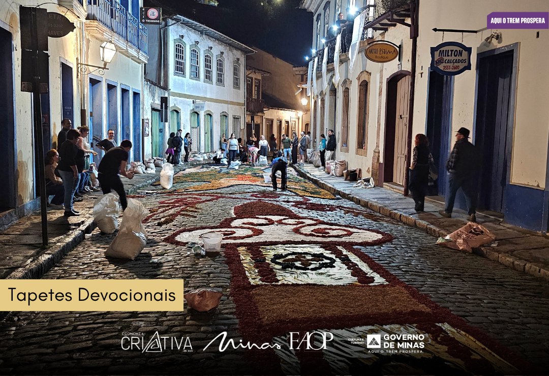 Faop se prepara para confecção de tapetes devocionais em Ouro Preto